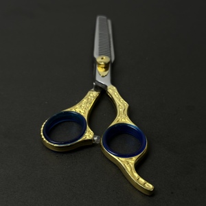 Stainless Steel Hair Thinning <b>Scissors</b> Gold Plated Salons Use High-Precision Texturizing Sharp Teeth Hair Dressing Barber Shears - Product Image 4