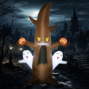 Albero Gonfiabile LED da 1,5 m in PVC con Fantasmi di Halloween e Zucche Sorridenti per Decorazioni Esterne di Giardini e Feste - Product Image 2