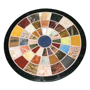 หินอ่อน pietra Dura ท็อปโต๊ะสำหรับห้องนั่งเล่นเฟอร์นิเจอร์ประกอบง่ายด้วยหินอัญมณี - Product Image 1
