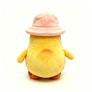Almohada de pera suave personalizada, juguete de peluche de pera amarilla, peluche de pera con sombrero de cubo rosa, peluche de pera con brazos y piernas - Product Image 3