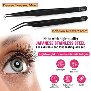 แหนบต่อขนตา90องศาแหนบแยกขนตาแหนบต่อขนตาปรับแต่งได้ทำจากสแตนเลส - Product Image 6