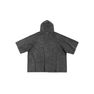 Venta al por mayor de gran tamaño de algodón desgastado peso pesado camiseta de impresión personalizada Boxy Streetwear Vintage ácido lavado recortado hombres camiseta - Product Image 2