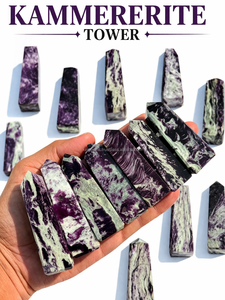 Cristal de Kammererita Natural Tallado a Mano, Piedra Curativa Púrpura Pulida, Generador de Energía Reiki, Decoración para el Hogar, Punta de Cristal - Product Image 6