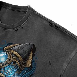 Camisetas con Estampado Gráfico Elegante para Hombre, OEM, Cuello Redondo, Algodón Suave, Uso Diario Informal, Proveedor OEM, Camisetas con Diseño Gráfico Personalizado - Product Image 4