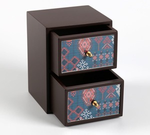 Organisateur de rangement en bois fait main avec finition à motif floral, organisateur de rangement classique pour bureau, usage domestique ou de bureau. - Product Image 3