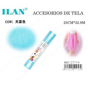 Tissu en tulle bleu ciel Ilan 25 cm x 22,8 m, accessoires pour la confection de robes - Product Image 3