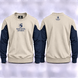 Men's <b>Crewneck</b> Pullover Sweatshirt 100% Cotton Fleece Color Blocking Lined Breathable Quick Dry Windproof Eco-Friendly Autumn - Product Image 6