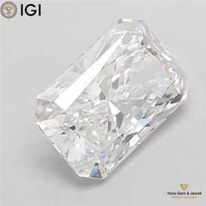 Diamante Cultivado en Laboratorio con Certificación IGI, Corte Radiante de 4.00 Quilates, Claridad VVS1, Color E, para Anillo de Compromiso Solitario - Product Image 5