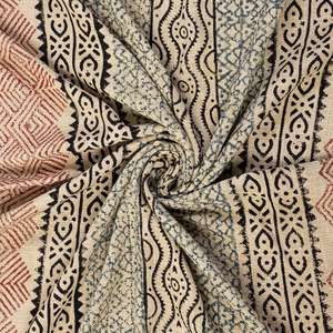 Manta de sofá hermosa Vintage con estampado de bloques de algodón de alta calidad para decoración para sala de estar - Product Image 3