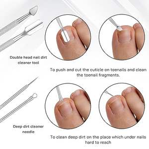 Kit de Herramientas de Acero Inoxidable de Alta Calidad para Uñas Encarnadas, Elevadores de Uñas, Herramientas de Pedicura Seguras para Uso Quirúrgico, para Tratamiento de Uñas y Alivio del Dolor - Product Image 4