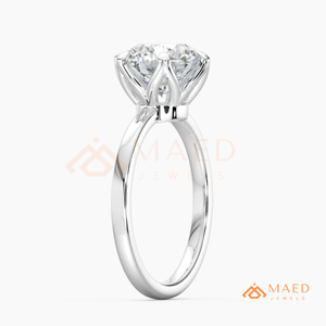 925 Sterling <b>Silver</b> Round Moissanite <b>Solitaire</b> <b>Ring</b> Lab Grown Diamond Engagement <b>Ring</b> Fine Jewelry Women - Product Image 6