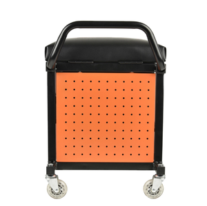Carro de herramientas rodante de alta resistencia con 2 cajones, asiento de mecánico y almacenamiento de acero para taller y garaje GAPGAR036 - Product Image 3