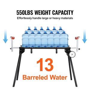 Supporto per Sega a Nastro Pieghevole in Acciaio con Capacità di Carico di 250 kg, Staffe di Montaggio Monopezzo e Morsetti Regolabili, Accessorio per Seghe Elettriche - Product Image 6