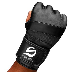 High Quality PU Leather Half-Finger MMA Gloves Top-Rated Lightweight MMA Gloves for Training Sparring - Product Image 2