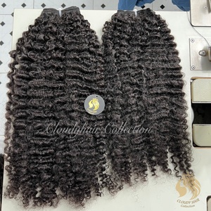 ผมแท้จากเวียดนามสีดำหยิกแบบธรรมชาติ100% มัดสองชั้น - Product Image 4