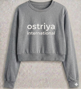 Ostriya Intl 2026 Sudadera de cuello alto para mujer, estilo urbano, forro polar ligero, 100% algodón, color liso, bordado frontal con hombros caídos, para invierno - Product Image 3