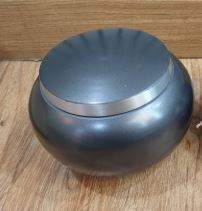 Black Modern Customized Metal Cremation Urn Round Keepsake Jar Personalized Engraved <b>Memorial</b> Container Tabletop Decor - Product Image 3
