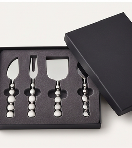 Stainless Steel <b>Cheese</b> <b>Knife</b> <b>Set</b> With Premium Beaded Handle Elegant Flatware For Home Wedding Parties And Kitchen Use - Product Image 4