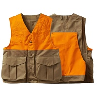 Gilets de chasse personnalisés durables de combat orange gilet de veste multi-poches léger et respirant