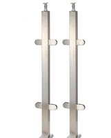 Système de balustrade pour escaliers, poteaux en acier inoxydable et balustrade en verre trempé, poteau en verre pour balcon, garde-corps en verre