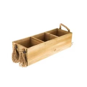 Wooden Cutlery Holder With Handle Multi Compartment Flatware <b>Caddy</b> <b>Kitchen</b> Utensil Organizer Tabletop Storage Basket <b>caddy</b> - Product Image 6