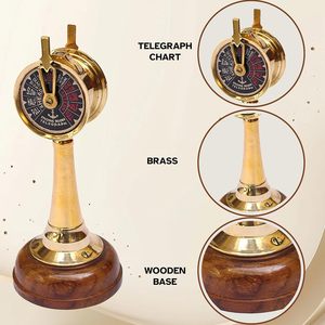 Controlador de Velocidad de Telégrafo Marino de Latón Hecho a Mano, Decoración Náutica Vintage de Escritorio, Regalo Coleccionable - Product Image 5