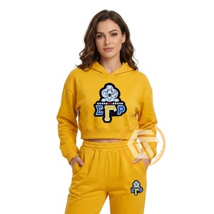 Chándal Deportivo Personalizado de Alta Calidad, Transpirable, de Algodón y Felpa, Talla Grande, Color Sólido, para Mujer, Bordado con el Logotipo de la Hermandad Sigma Gamma Rho - Product Image 5