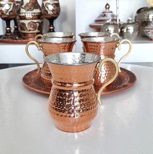 Taza de cobre premium, elegante, perfecta para beber agua en familia y para festivales y celebraciones, procedente de la India. - Product Image 1