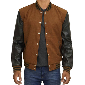 Veste bomber universitaire à capuche avec patchs brodés personnalisés en gros, unisexe, nouveau design 2025, entièrement personnalisable OEM - Product Image 6