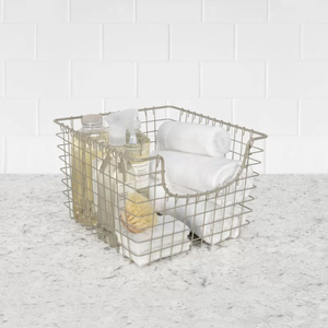 Wholesale Stainless Steel <b>Wire</b> <b>Storage</b> <b>Basket</b> With Integrated Handles Metal Organizer For Kitchen Pantry Bathroom And Closet - Product Image 3