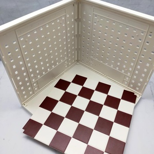 Muebles de casa de muñecas de plástico 3D en miniatura para modelo y juguete de escena de piso de rejilla DIY - Product Image 2