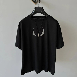 Men's Casual Short Sleeve Front Solid T-Shirt Silk Screen Printing Anti-Shrink Quick Dry Knitted 100% Cotton Eco-Friendly - Product Image 3