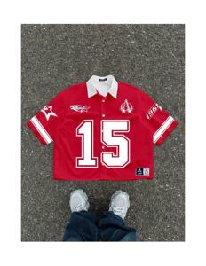 เสื้อเชิ้ตแขนสั้นสไตล์วินเทจ Y2K สำหรับผู้ชาย พิมพ์ลายกราฟิก ทรงโอเวอร์ไซส์ ติดกระดุม แบบเสื้อเบสบอล/โปโล - Product Image 1