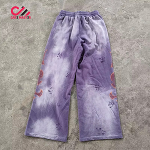 Conjunto Deportivo Tie Dye con Capucha, Corte Holgado, Estampado de Calavera, Algodón, Ropa Urbana Unisex para Otoño, CARR MASTER - Product Image 4