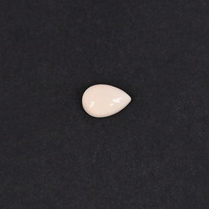 Opale blanche naturelle, pierre précieuse en vrac, 0,8 carat, poire 8x5 mm, cabochon à dos plat pour la fabrication de bijoux |   1 pièce - Product Image 3