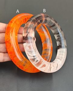 H CRAFT Vintage Resin Bangle Set Geometric Pattern Yellow Pink <b>Red</b> Unisex <b>Bracelets</b> Classic Daily Wear Jewelry Fashion Statement - Product Image 6