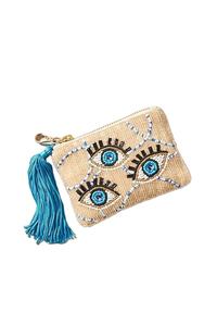 Trendy Handcraft Beaded MIAMI Embroidery Palm Design <b>Small</b> <b>Wallet</b> Bag Fancy Luxury Elegant Premium Latest By Hiba Enterprises - Product Image 2