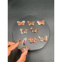Cabochon Papillon en Agate Rouge Naturelle 30x40x4mm Pierre Précieuse Polie pour la Fabrication de Bijoux