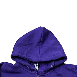 Purple Bomber <b>Jacket</b> with Glitter Star Print Zipper Closure Anti-Pilling Unisex Casual Front Logo - Product Image 2