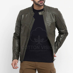Créez votre propre veste en cuir tendance de haute qualité pour homme au meilleur prix, veste en cuir à manches longues - Product Image 4