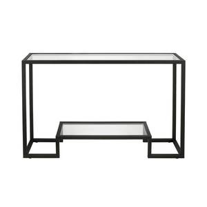 Minimalist Iron Frame Rock Slab <b>Folding</b> Console <b>Table</b> Narrow Entryway <b>Table</b> for Contemporary Home Decor - Product Image 4