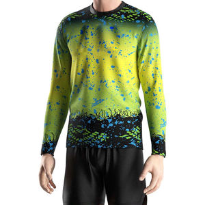 Camisa de Pesca de Manga Larga para Hombre, 100% Poliéster, Casual, para Verano, con Impresión por Sublimación, UPF 50+ - Product Image 1