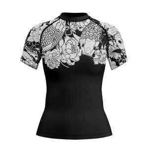 <b>Women</b> HALF Sleeve Rashguard Durable <b>Compression</b> Base Layer Quick Dry Training Wear - Product Image 1