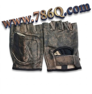Guantes de Cuero sin Dedos para Motocicleta Deportes Hombres Mujeres Tácticos Ciclismo Senderismo Trekking Guantes - Product Image 1
