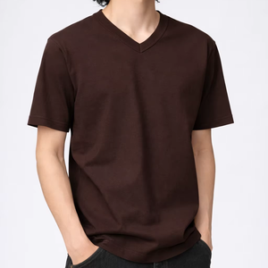 Camiseta Casual de Cuello Redondo para Hombre, 100% Algodón, Talla Grande, Manga Corta, Ecológica, Transpirable, Anti-Pilling, 220g, Alta Calidad - Product Image 1