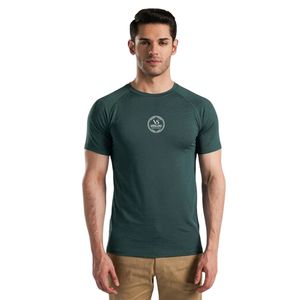 Camiseta Deportiva Cross Flex Tee Verde Slim Fit para Hombre, Transpirable, Absorbe la Humedad, para Gimnasio, Entrenamiento, Ropa Deportiva, Logotipo Personalizado - Product Image 1
