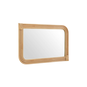 Rustic Curved <b>Rectangle</b> Rattan <b>Wall</b> <b>Mirror</b> Handwicker Decorative <b>Wall</b> <b>Mirror</b> for Entryway Bedroom Living Room from Vietnam - Product Image 2
