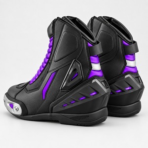 Bottes courtes de moto avancées, construction ergonomique, soutien renforcé de la cheville et semelle durable pour le tourisme - Product Image 2