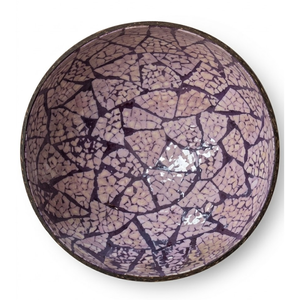 Bol en coquille de noix de coco avec détails sculptés artisanalement, finition éco-responsable, surface lisse et polie pour une utilisation en cuisine - Product Image 1