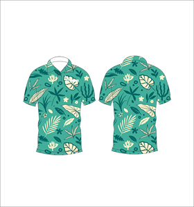 Polo Personalizado con Estampado de Hojas de Selva, Polo de Golf Sublimado de Manga Corta, Ropa Deportiva Casual para Equipos - Product Image 1